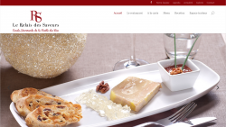 La page d'accueil du site du restaurant Le Relais des Saveurs réalisé par Octoprint