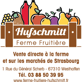 Le logo de la ferme Hufschmitt, producteur de fruits à Westhoffen en Alsace