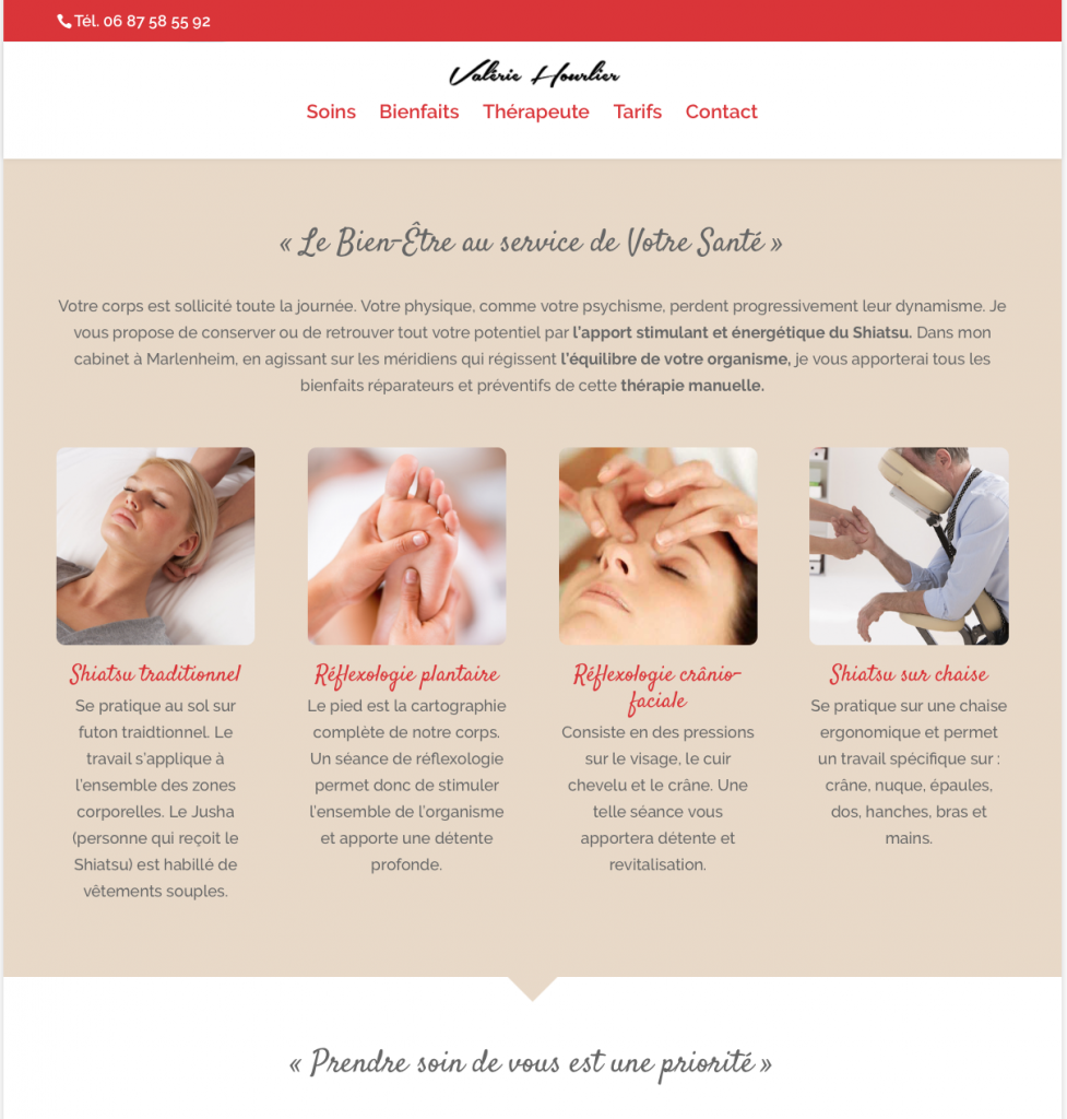 Le site de Valerie Hourlier shiatsu à Marlenheim en Alsace