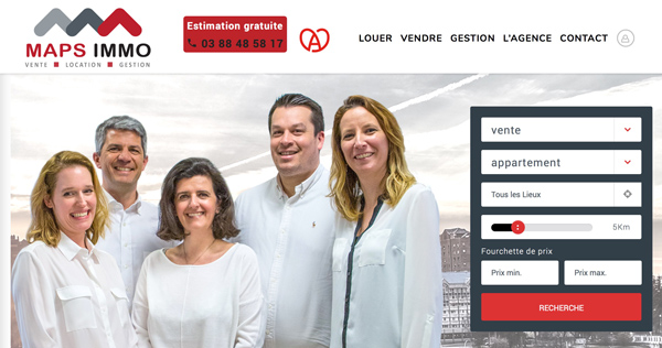 Site pour Maps Immobilier à Soultz les Bains et Marlenheim