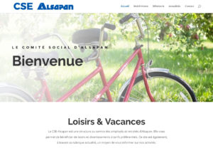 La page d'accueil du CSE Alsapan en Alsace