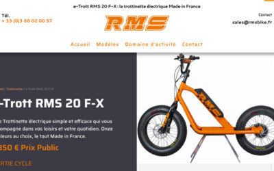 Création du site internet de RMS Bike : la trottinette électrique Made in France