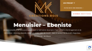visuel du site internet du menuisier ébéniste MK créations bois à Wittersheim