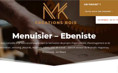 Création site internet pour le menuisier – ébéniste MK Créations Bois