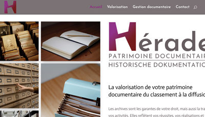 Accompagnement à la création de site pour Hérade – Archiviste