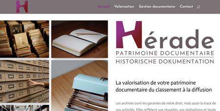 Accompagnement à la création de site pour Hérade – Archiviste