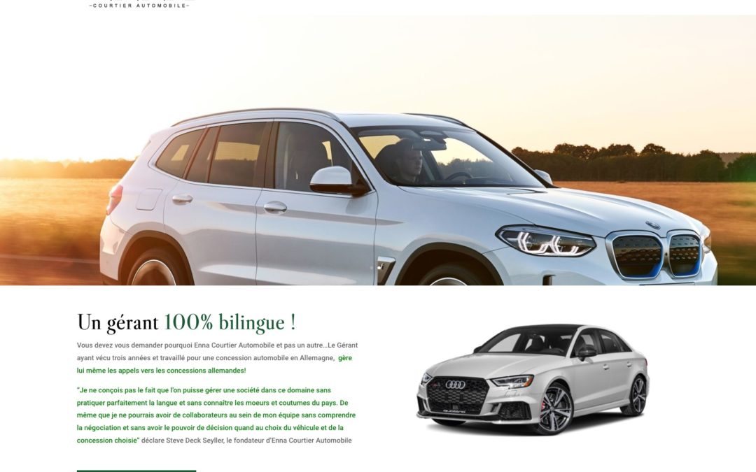 Création d’un site pour Enna Automobiles – Courtier automobiles