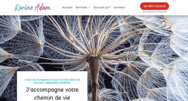 Site Internet pour Karine Adam