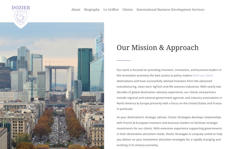 Logo et site Web pour Dozier Strategies